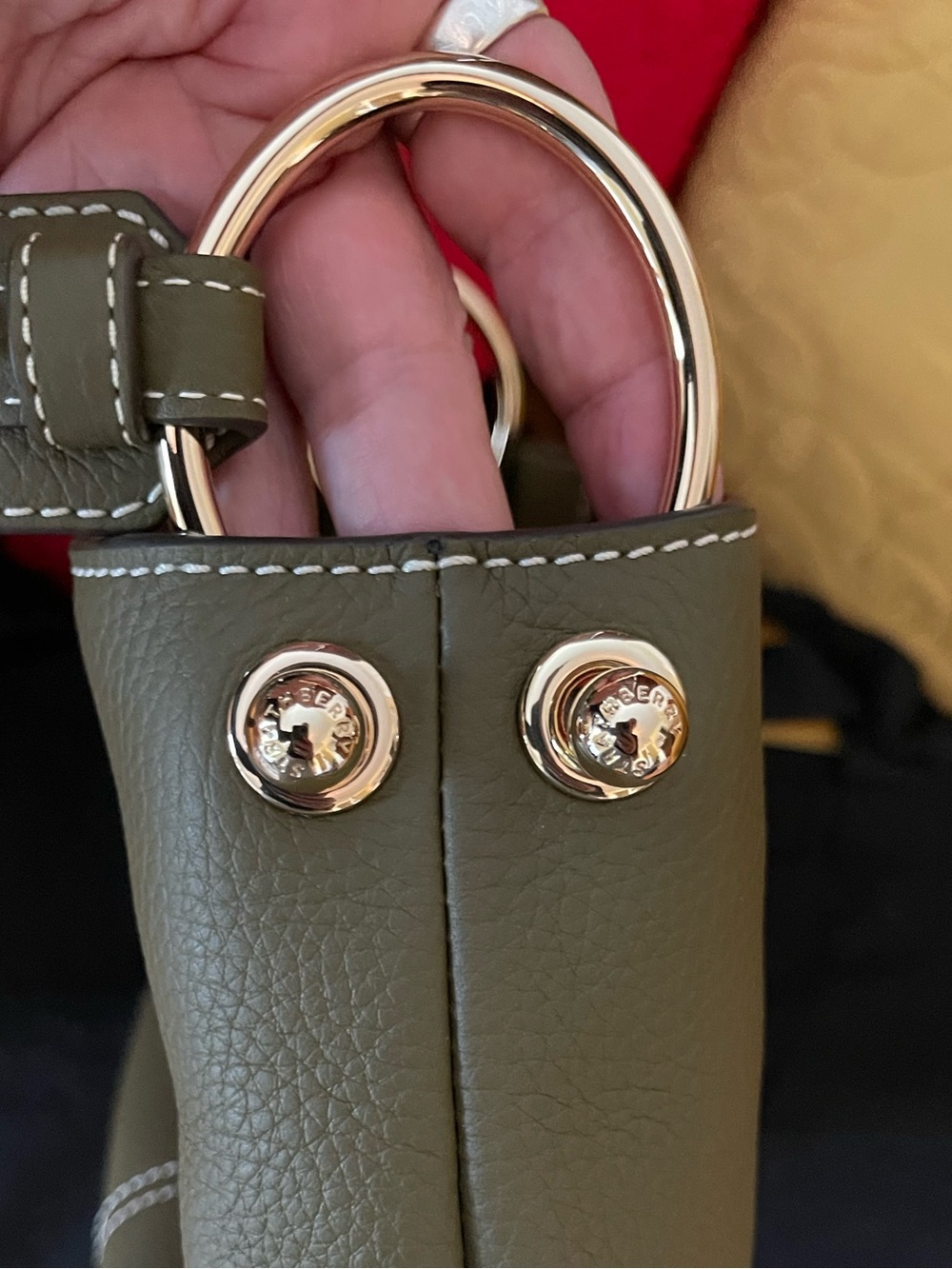 Strathberry Green Pebble Leather Lana Shoulder Bag Size Medium - Picture 7 of 11